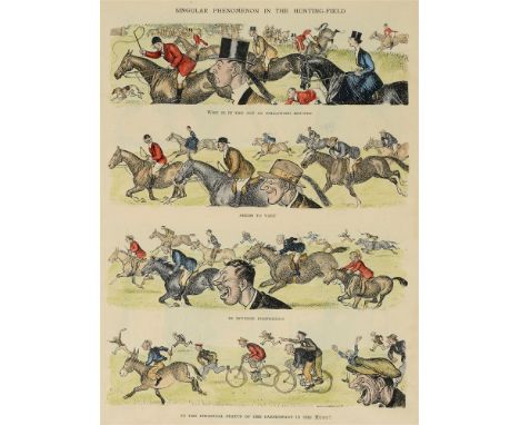 FIVE ASSORTED COLOUR HUNTING PRINTS to include 'Singular Phenomenon in the Hunting Field'; After Snaffles, 'Andsome is - wot 