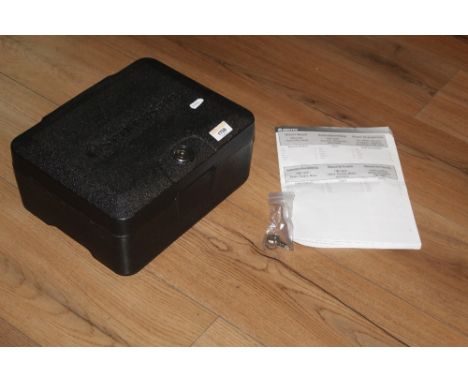 A sentry safe portable strong box or safe, 15 cm x 31 cm x 25 cm.  CONDITION REPORT: Appears to be in good used condition, re