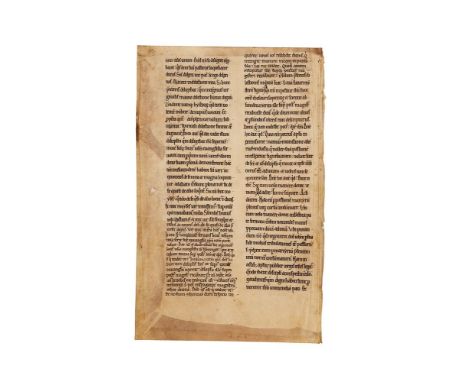 Ɵ Haymo of Auxerre, Homily XI on St. John the Evangelist, in Latin, manuscript on parchment[England, second half of the twelf