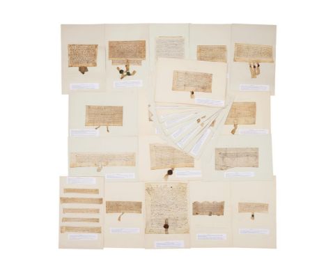 The greater and final part of the Dring charter collection, in all 161 manuscript documents, predominantly medieval and Engli