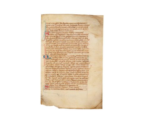 Isidore of Seville, Sententiae, III, 18-21, on monasticism, in Latin, decorated manuscript on parchment[England, early fourte