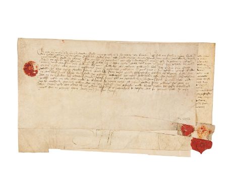 Small collection of documents concerning the Dukes of Burgundy, in French and Dutch, manuscript documents on paper and parchm
