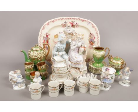 A collection of ceramics to include Masons, Royal Worcester, Samurai coffee set, Royal Doulton etc.