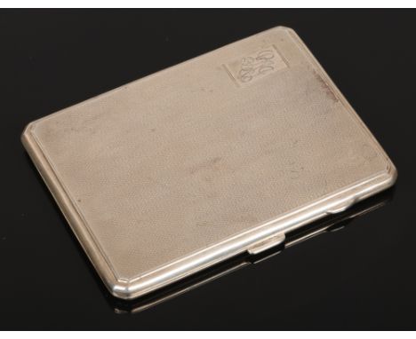 A silver cigarette case, assayed Birmingham 1952 by Joseph Gloster Ltd.