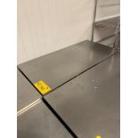 Nexel Work Tables, 48" X 24" X 34", stainless steel top, galvanized bottom shelf on casters (