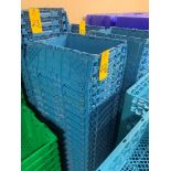 Monoflo Plastic Totes with folding lids, 20" X 14" X 12" (Required Loading Fee: $25.00) NO HAND