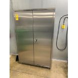 Stainless Steel 2-Door Cabinet, 48" X 24" X 72" tall (Required Loading Fee: $25.00) NO HAND CARRY (