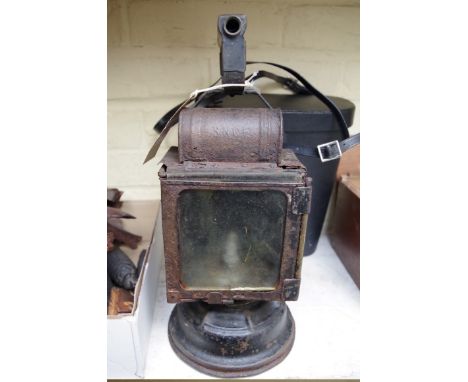 A vintage French SNCF Railway lantern. 