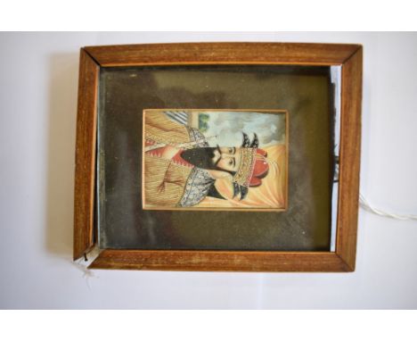 Indian School,&nbsp;a portrait miniature of a bearded gentleman, 7 x 5cm. 