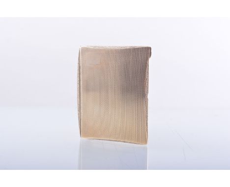 A 9ct hallmarked gold cigarette case, by S. Blanckensee & Sons Ltd., Birmingham 1927, engine turned, blank rectangular cartou