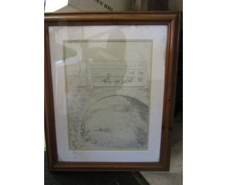 Pooh and piglet sketch print, framed and glazed 19x23"