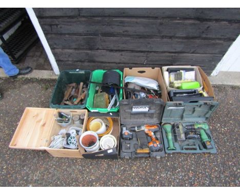 Lot of power tools, hand tools and decorating items etc