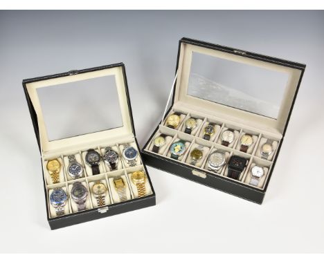 A collection of 22 vintage and imitation watches to include Pierpont; Pontiac; Ben Sherman; Henleys; Astin; Junghans; Rado; T