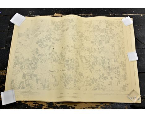 A large collection of 50+ large- scale Ordnance survey maps of Guernsey, 1963 Revision, 1;2500 scale, showing boundaries, fie