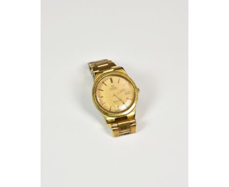 An Omega Automatic gold plated gents manual wind wrist watch c.1973, ref. 1660173, with signed calibre 1012 self winding move