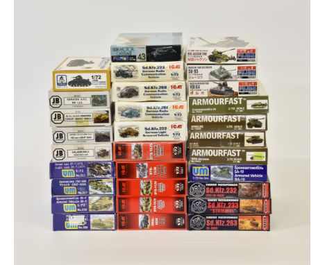 Model Kits - A collection of various boxed military related model kits, 1:72 &amp; 1;76 scale, comprising of 30 different mod