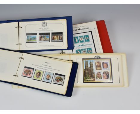 Philately - Four Stanley Gibbons Royal souvenir stamp binders to include Commonwealth countries November 1972 album to commem