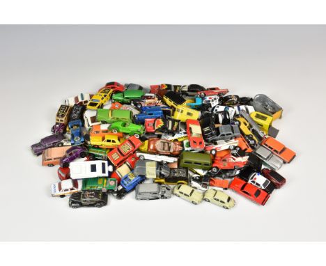 A large collection of vintage diecast vehicles to include Matchbox; Corgi; Mattel; Majorette, etc, mostly good playworn condi
