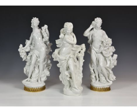 A set of three large Royal Worcester figures from The Four SeasonsSpring, Summer and Winter, c.1968, modelled by Sir Arnold M