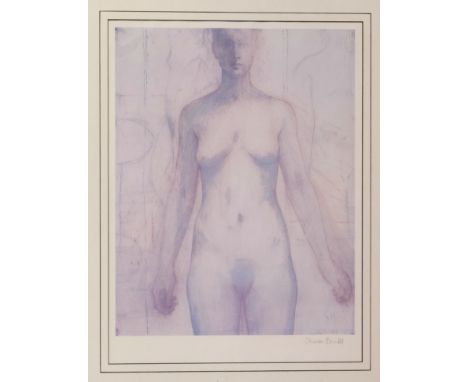 Sharon Brindle (British, b.1958), Nude, colour offset lithograph, signed in pencil lower right, dated 23rd - 24th April 1991 