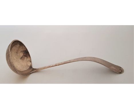 A Dutch silver ladle, by A.J.Dreisen, assayed Utrecht 1928 for .833 standard silver, length 29cm. (237.6g)