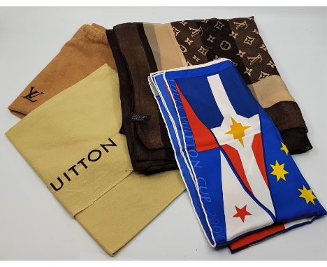Two vintage Hermes silk scarves, "Ceres", designed by F. Faconnet, 90cm x 86cm, and "Petite Main", designed by Caty Latham, a
