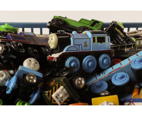 Thomas &amp; Friends Learning Curve wooden train set, comprising trains, figures, accessories, including several Thomas the T