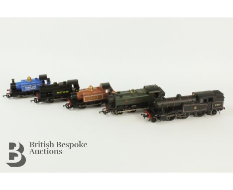 5 Locomotives by Hornby, Bachmann and Lima, including Bachmann 2-6-2 tank no.67669 BR black lined, Lima green GWR no.9400 0-6