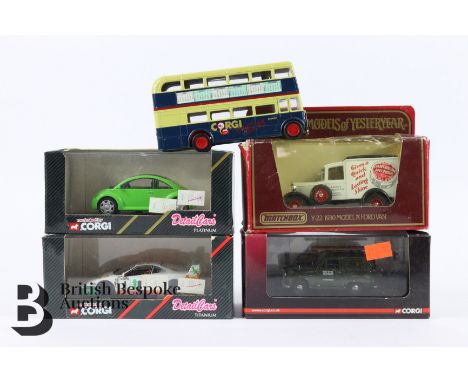 Corgi die-cast Classic vehicles, including 03701 Porsche 356 Soft Top, 04101 TR3A Open Top, 02401 Austin Healey Soft Top, Jag