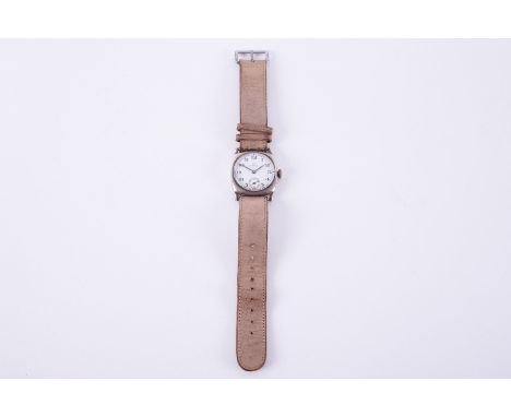 Omega, a vintage silver cushion shaped Omega wristwatch, 30mm, 17 jewel movement, movement number 7902609, A.L.D. Dennison ca