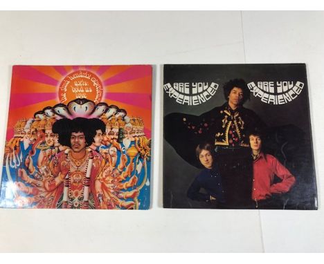 2 JIMI HENDRIX Experience LPs including: Are You Experienced (UK Mono Orig Track label) &amp; Axis: Bold As Love (UK Stereo O
