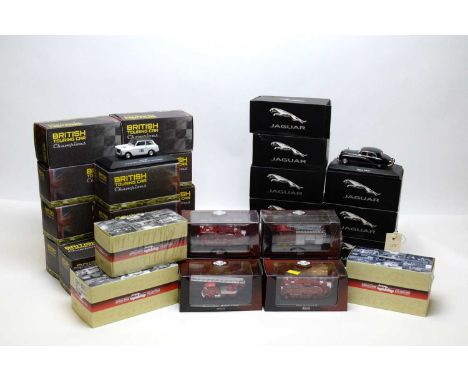 A collection of Atlas Editions die-cast model vehicles, including: twelve British Touring Car Champions; eight Jaguars; three