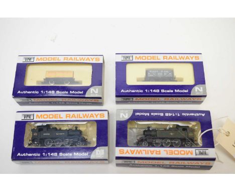 A collection of Dapol N-Gauge model railway scale models, comprising: ND-035 45xx straight tank, in box; ND-024 45xx straight