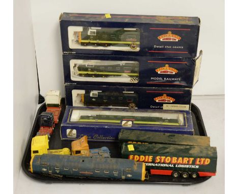 A selection of model railway and diecast model items, including: a Bachmann Branch-Line Blue Riband 55002 'The Kings Own York