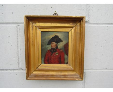 A 19th Century oil on canvas portrait of King George III after Sir William Beechey. Unsigned and set in a gilded frame. Image