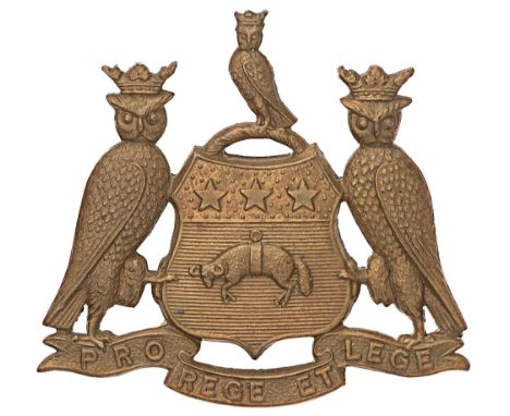 15th &amp; 17th Service Bn West Yorkshire Regiment (Leeds Pals) WW1 Kitchener Army cap badge.  Good scarce die-stamped brass 