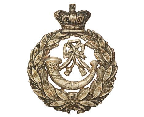 2nd VB Kings Liverpool Regiment Victorian pouch belt plate circa 1888-1901.  Good scarce die-stamped lightly silvered white m