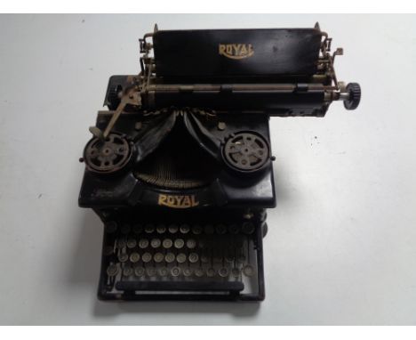 A vintage Royal typewriter.    