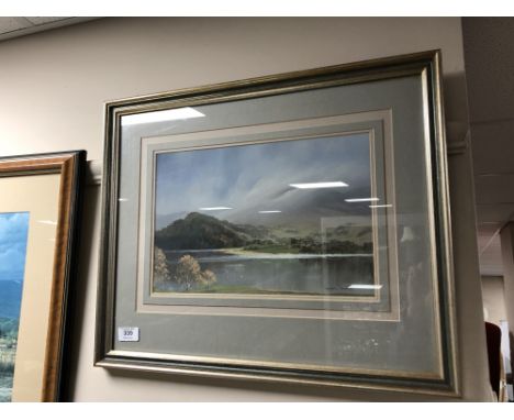 Peter Shutt : First Mist of Autumn, gouache, signed, 23 cm x 35 cm, framed. 