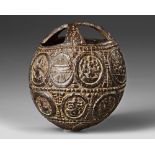 AN INDIAN COCONUT CARVED 'FERTILITY POT', INDIA 19TH/20TH CENTURY