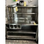 Comptoir de de service utilitaire, en Acier Inox. 54'' x 23'', avec "Pass-Thru"