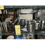 LOT: (15) Items Variés acier inox (Bols, Tasses, etc.)