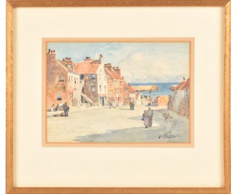 Thomas Swift Hutton (British,1865-1935).  'A view of Dunbar Scotland - 1905', inscribed verso in pencil, signed to lower righ