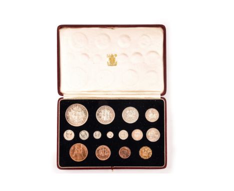 A George VI 1937 Specimen Proof Set, comprising - Crown, Half Crown, Florin, Shilling, Shilling, Sixpence, Silver Threepence,