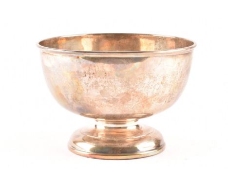 A Edward VII silver punch bowl, hallmarked for Birmingham 1910, indistinct maker's marks, 20.5 diameter, 14 cm high.  Conditi