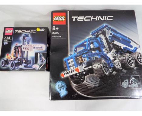 Lego Technics - two boxed sets of Lego Technics comprising 8415 Dump Truck and 8290 Fork Lift Truck, with instructions, boxes