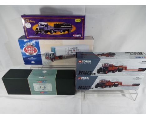 Corgi - five diecast scale model boxed sets comprising Premium boxed set Pollock of Musselburgh, Ford Transcontinental platfo