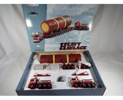Corgi Heavy Haulage - a limited edition boxed set, Volvo FH Axle Ballasted Tractor x 2, Nicolas Bogies & Fertiliser Dryer Loa