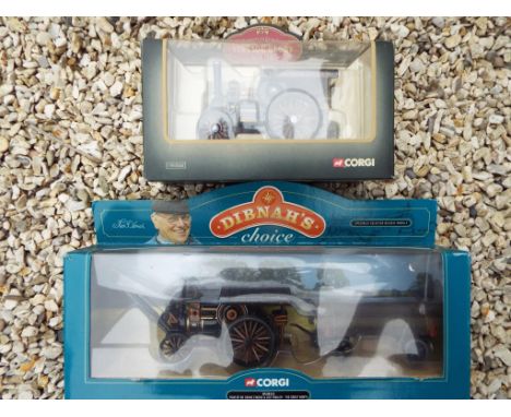 Corgi Dibnah's Choice - a Fowler B6 crane engine and log trailer 'The Great North'  # 80113and Vintage Glory Fowler B6 road l