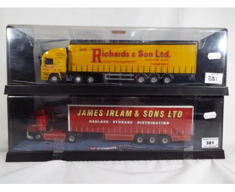 Corgi - Two diecast model haulage vehicles from the Corgi Modern Trucks series comprising James Irlam & Sons Ltd and Jasck Ri